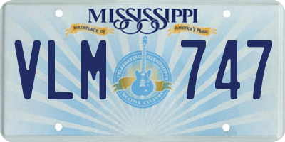 MS license plate VLM747