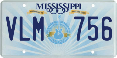 MS license plate VLM756