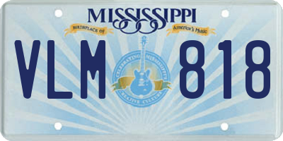 MS license plate VLM818