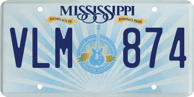 MS license plate VLM874