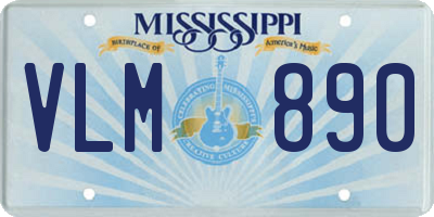 MS license plate VLM890