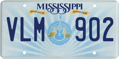 MS license plate VLM902