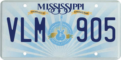 MS license plate VLM905