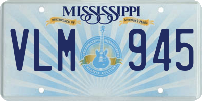 MS license plate VLM945
