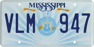 MS license plate VLM947