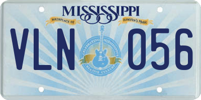 MS license plate VLN056
