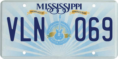 MS license plate VLN069