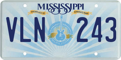 MS license plate VLN243