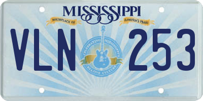 MS license plate VLN253