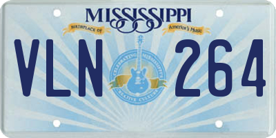 MS license plate VLN264