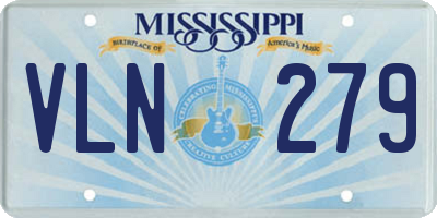 MS license plate VLN279