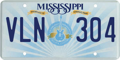 MS license plate VLN304