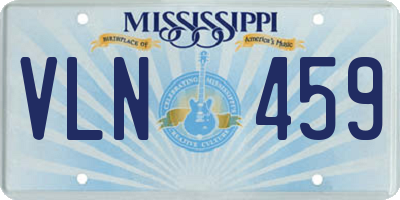 MS license plate VLN459
