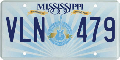 MS license plate VLN479