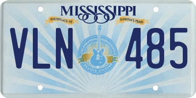 MS license plate VLN485