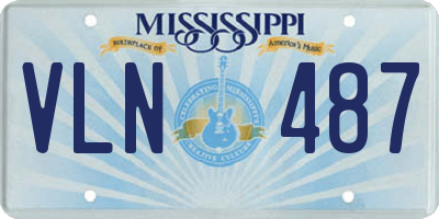 MS license plate VLN487