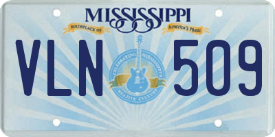MS license plate VLN509