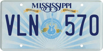 MS license plate VLN570