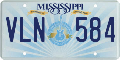 MS license plate VLN584