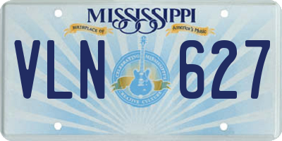 MS license plate VLN627
