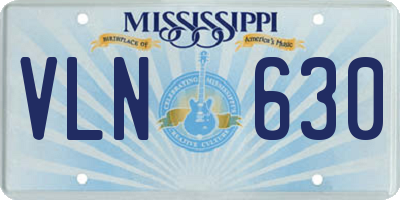 MS license plate VLN630