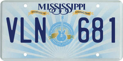 MS license plate VLN681