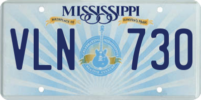 MS license plate VLN730