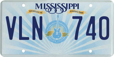 MS license plate VLN740