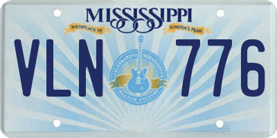 MS license plate VLN776