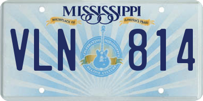 MS license plate VLN814