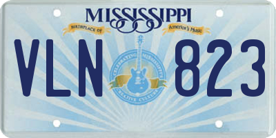 MS license plate VLN823