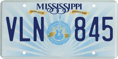 MS license plate VLN845