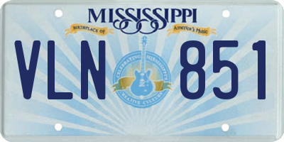 MS license plate VLN851