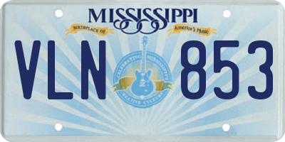 MS license plate VLN853