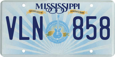 MS license plate VLN858