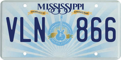 MS license plate VLN866