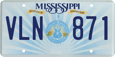 MS license plate VLN871
