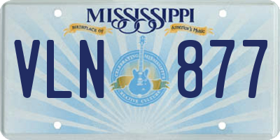 MS license plate VLN877
