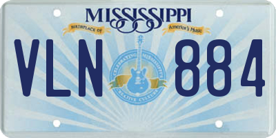 MS license plate VLN884