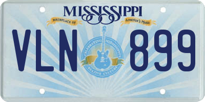 MS license plate VLN899