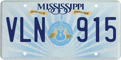 MS license plate VLN915