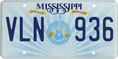 MS license plate VLN936
