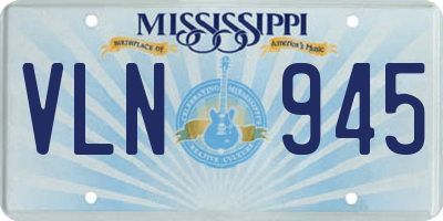 MS license plate VLN945