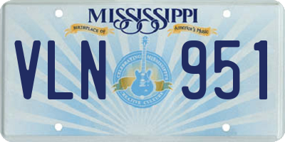 MS license plate VLN951