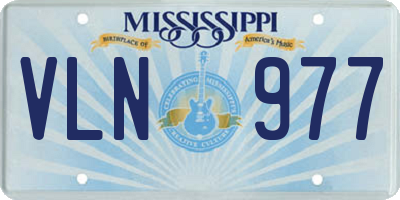 MS license plate VLN977