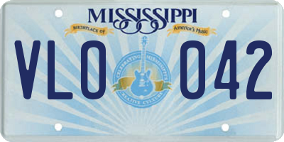 MS license plate VLO042