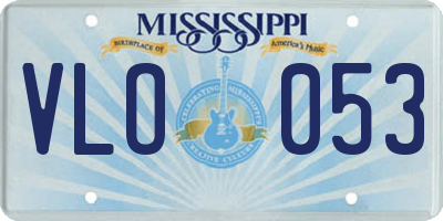 MS license plate VLO053
