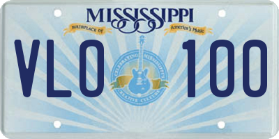 MS license plate VLO100