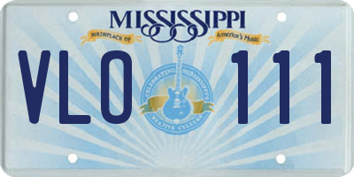 MS license plate VLO111