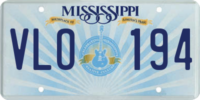 MS license plate VLO194